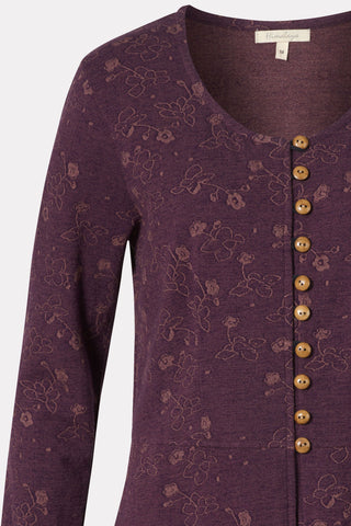 Jersey jacket made of organic cotton with jacquard structure