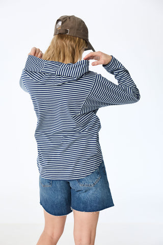 Kapuzenshirt aus weicher Bio-Baumwolle (Gots) in Streifenoptik