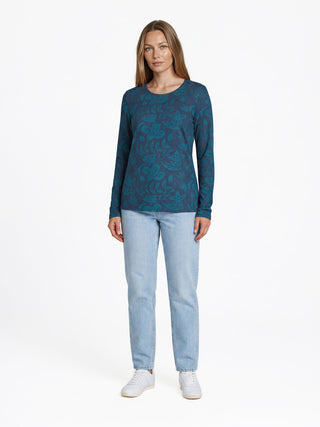 Langarmshirt „Alma“ aus Bio-Baumwolle mit floralem Print