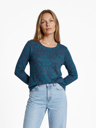 Langarmshirt „Alma“ aus Bio-Baumwolle mit floralem Print