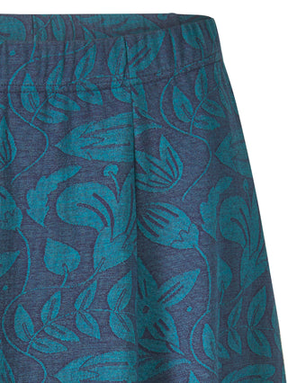 Midirock aus GOTS-zertifizierter Bio-Baumwolle mit floralem Jacquardmuster