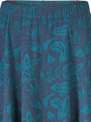 Midirock aus GOTS-zertifizierter Bio-Baumwolle mit floralem Jacquardmuster