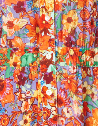 Midi Kleid mit Blumenprint aus Viskose