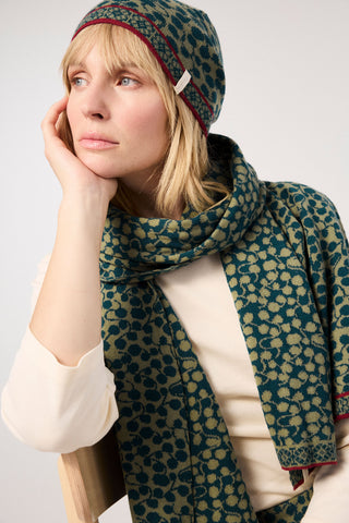 Jacquard-Mütze mit Tropfenmuster (GOTS-zertifiziert)
