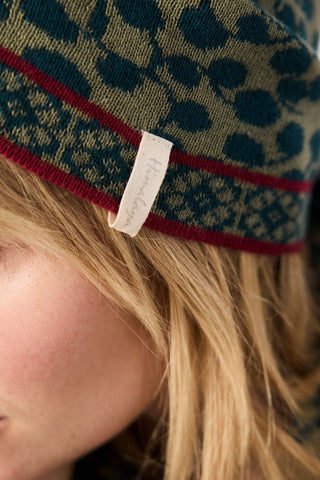 Jacquard-Mütze mit Tropfenmuster (GOTS-zertifiziert)