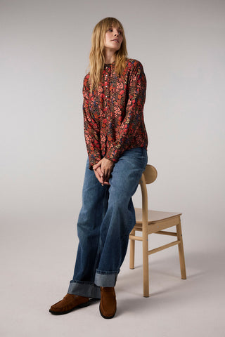 Bluse – aus LENZING™ ECOVERO™ Viskose mit Blumenprint