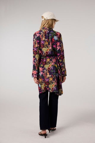 Blusenkleid – aus LENZING™ ECOVERO™ Viskose mit floralem Print