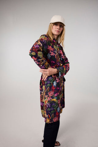 Blusenkleid – aus LENZING™ ECOVERO™ Viskose mit floralem Print