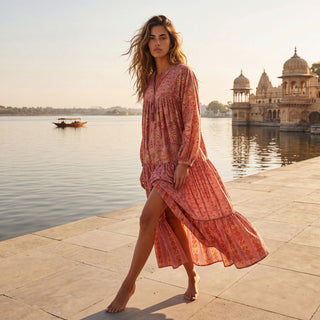 Woman wearing red Dress in India