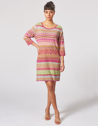 Jacquard-Kleid aus reiner Bio-Baumwolle Raya