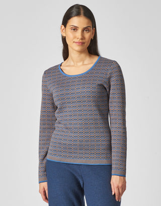 Pullover aus reiner Bio-Baumwolle Bibi blue