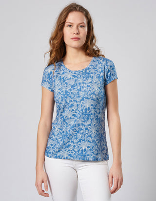 Bedrucktes Jersey-Shirt Fenja jungle blue