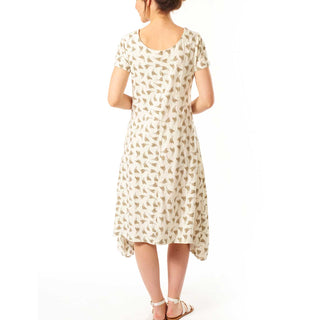 Jersey-Kleid aus Bio-Baumwolle mit Elasthan 'Sole', feather