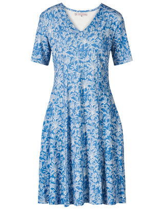 Jersey-Kleid Iva jungle blue aus Lenzing™ EcoVero