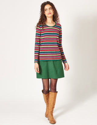 Gestreifter Sweater Bibi multicolor aus Bio-Baumwolle